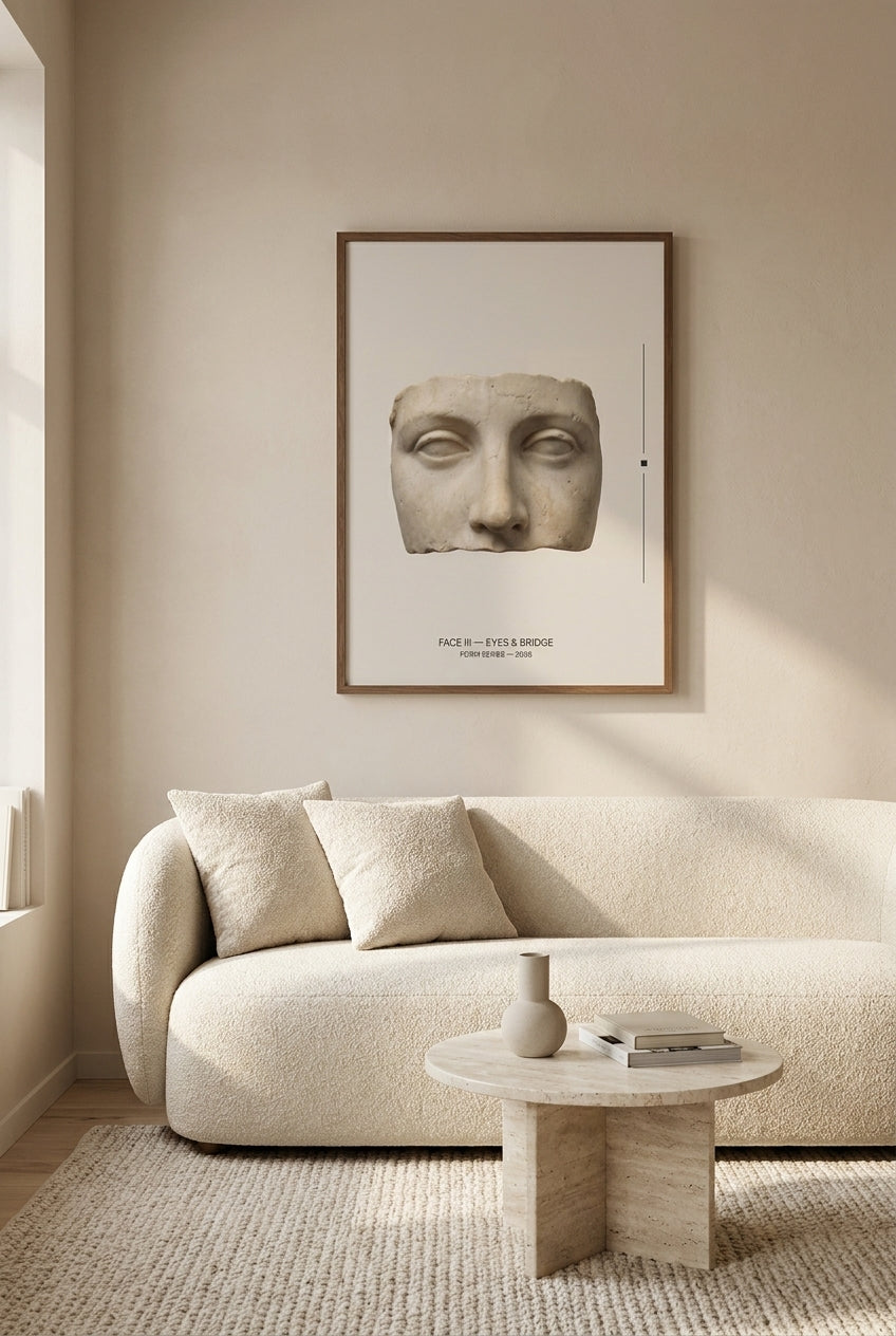 Framed Minimalist Wall Art — FACE III