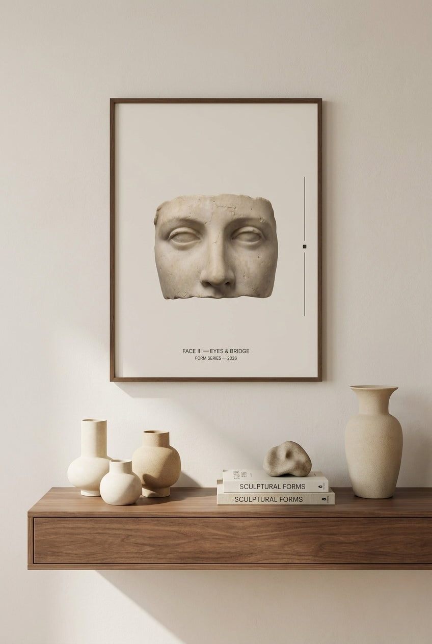 Framed Minimalist Wall Art — FACE III