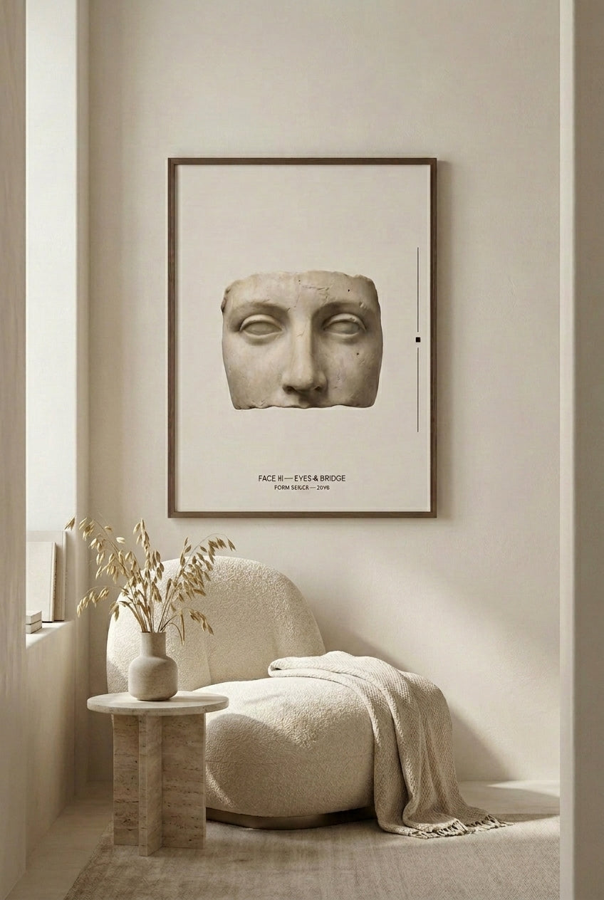 Framed Minimalist Wall Art — FACE III