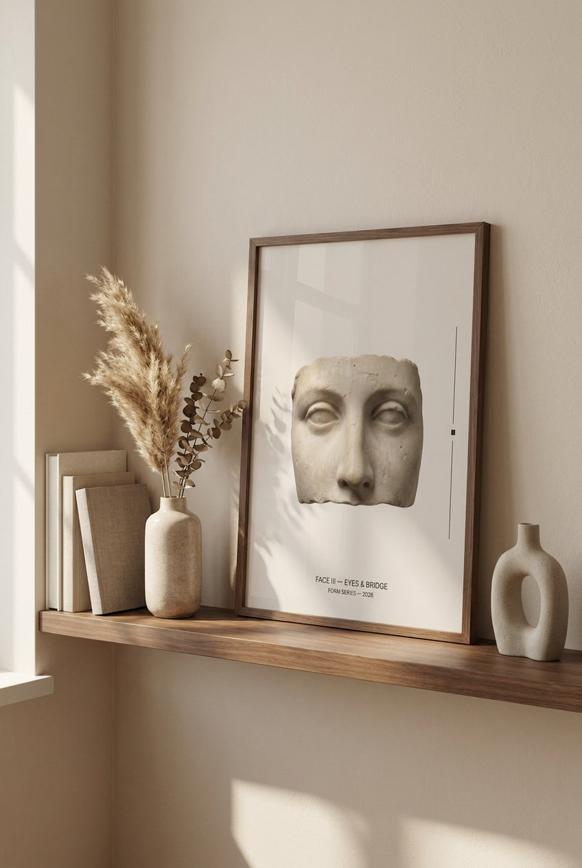 Framed Minimalist Wall Art — FACE III